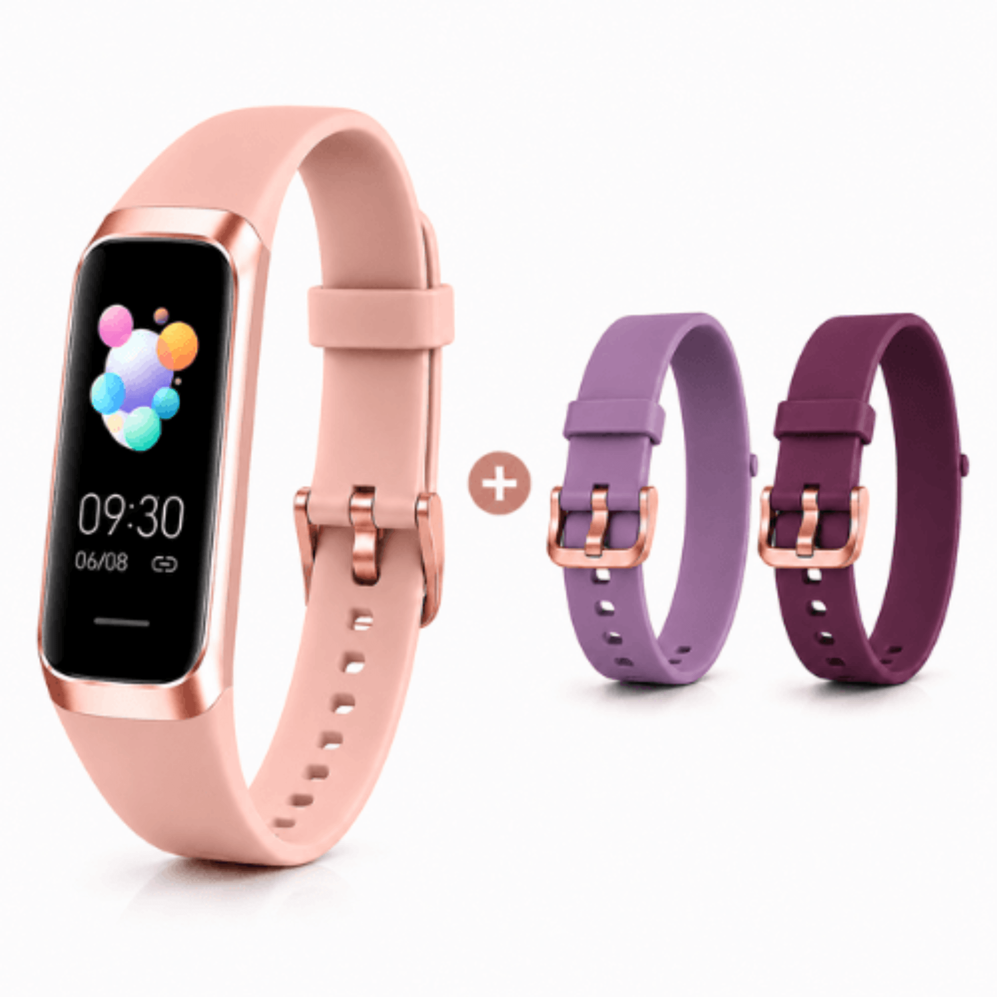 VANOVAA Bracelet Connecté Fitness – Écran AMOLED 1,1" Cardio 24/7, SpO2, Sommeil & 25 Sports