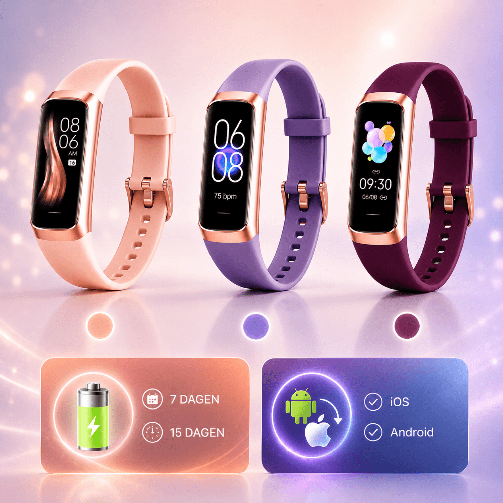 Bracelet connecté VANOVAA batterie autonomie longue durée
