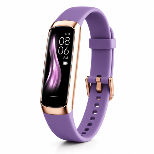 VANOVAA Bracelet Connecté Fitness – Écran AMOLED 1,1" Cardio 24/7, SpO2, Sommeil & 25 Sports
