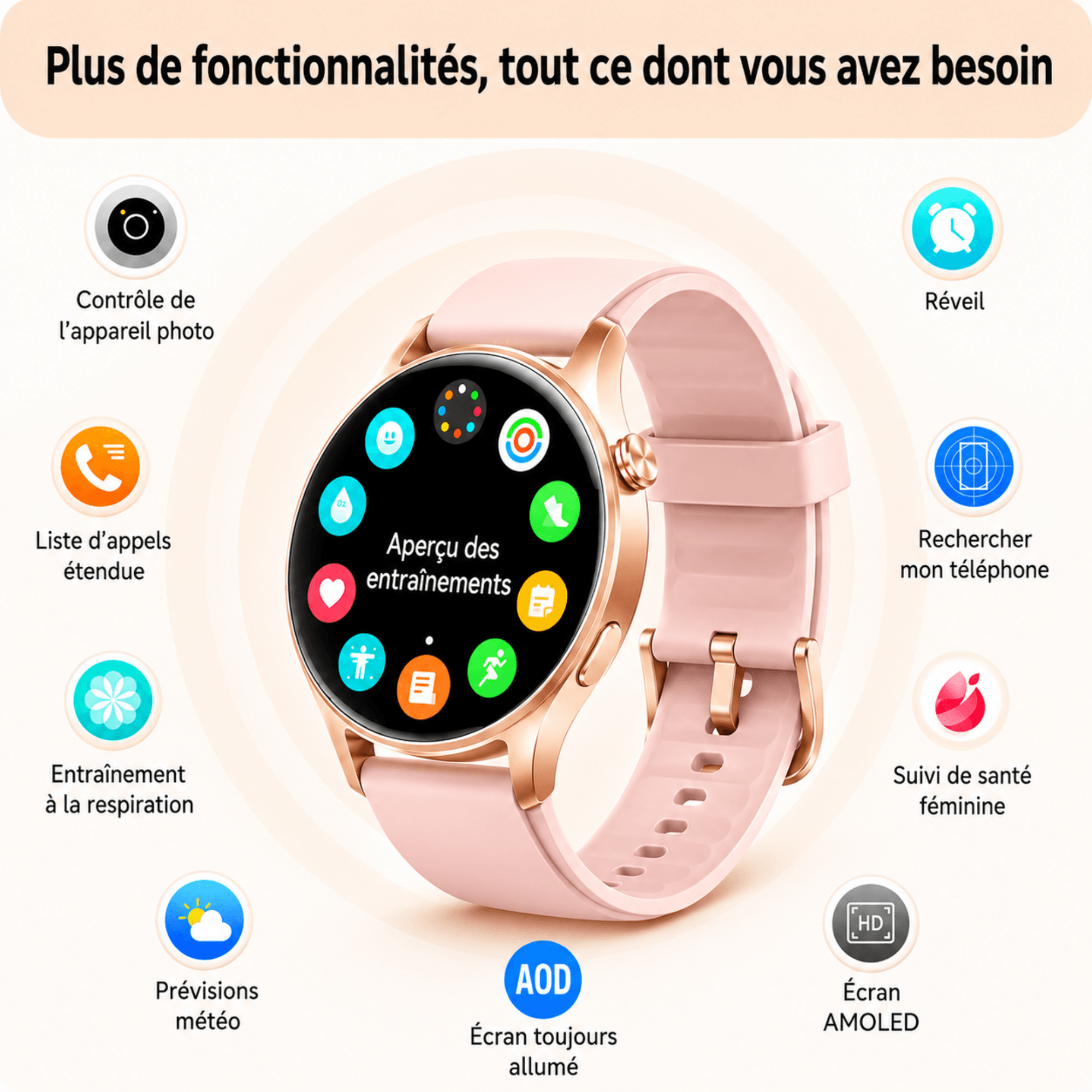 Application smartwatch VANOVAA compatible Android iPhone