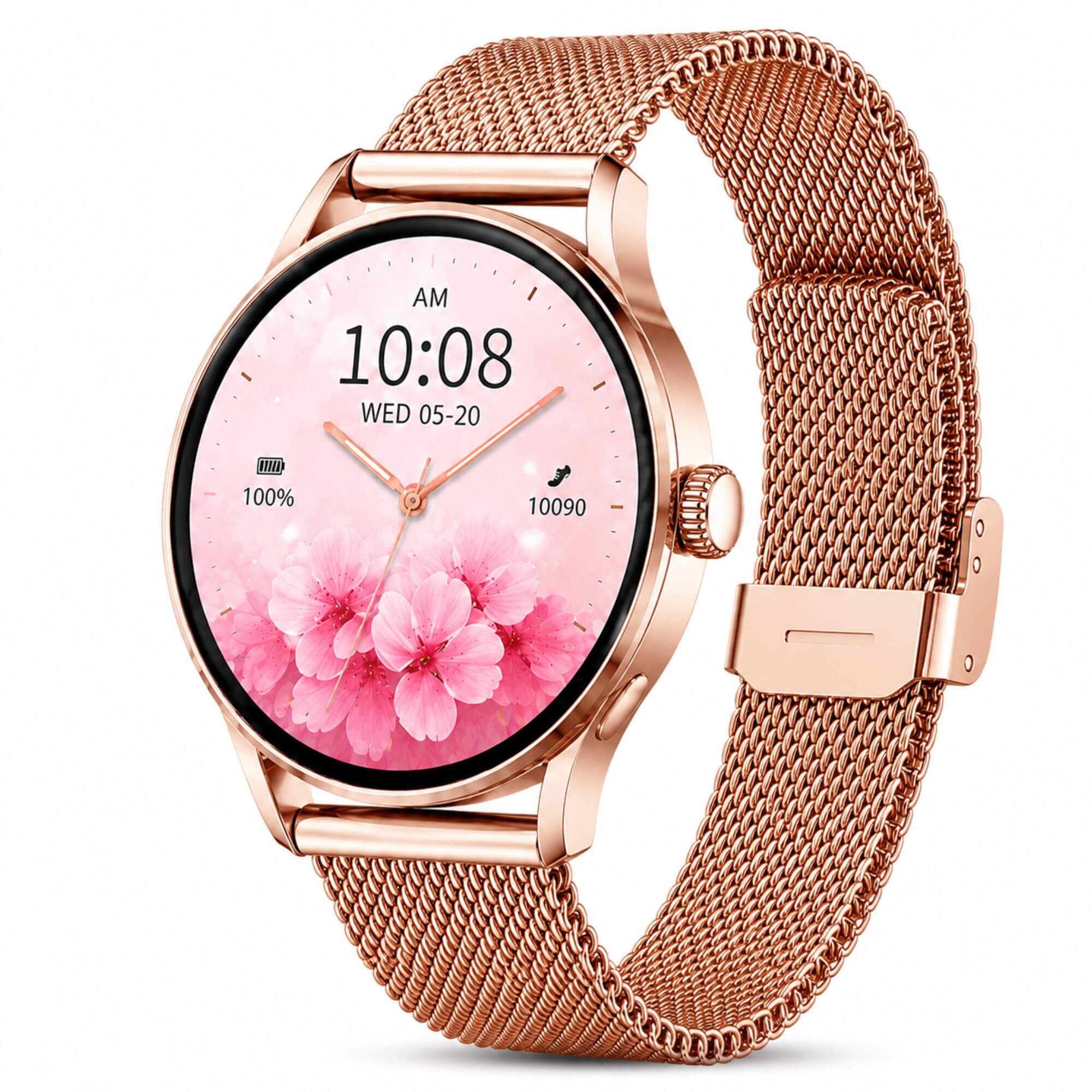 VANOVAA Smartwatch Femme – Montre Connectée AMOLED Appels Bluetooth & Suivi Santé