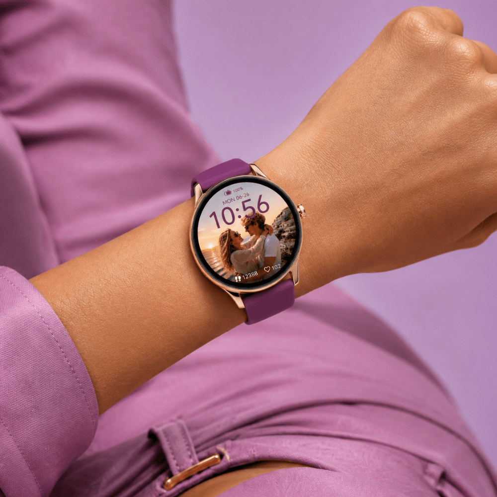 Smartwatch Dames - Bluetooth Bellen - 1.43'' AMOLED Ultra Clear Display - Ultradun Design - Hartslag, Slaap & SpO2 Monitor - Geschikt voor iPhone, Samsung & Android - 100+ Sportmodi - IP65 Spatwaterdicht - 3 Bandjes